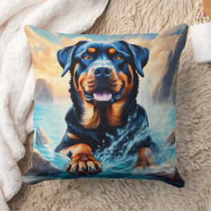 Rottweiler Throw Kissen