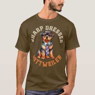 Rottweiler Tragen der Krawatte Niedlich Rottie Dog T-Shirt