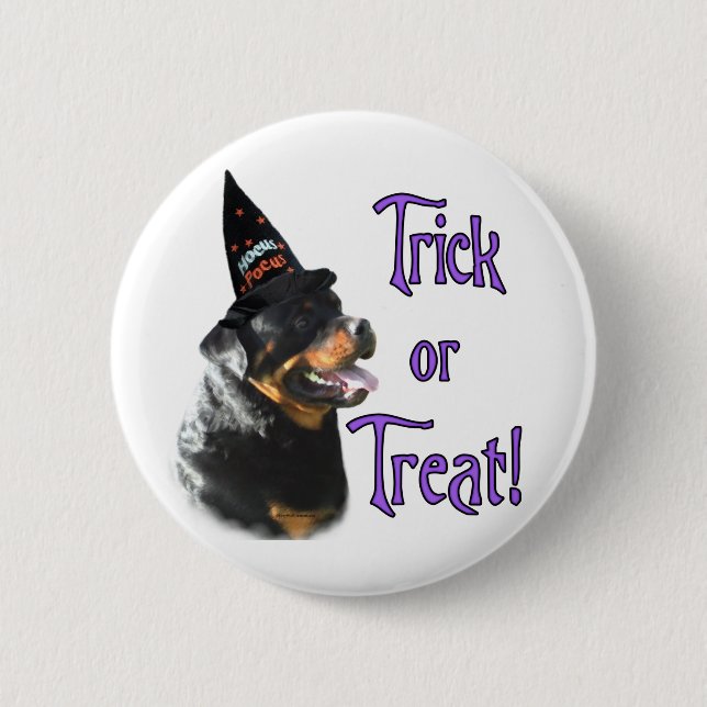 Rottweiler Trick Button (Vorderseite)