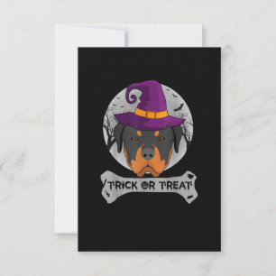 Rottweiler Trick oder Treat Funny Dog RSVP Karte