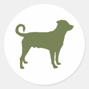 Rottweiler (Undockter Schwanz) Runder Aufkleber