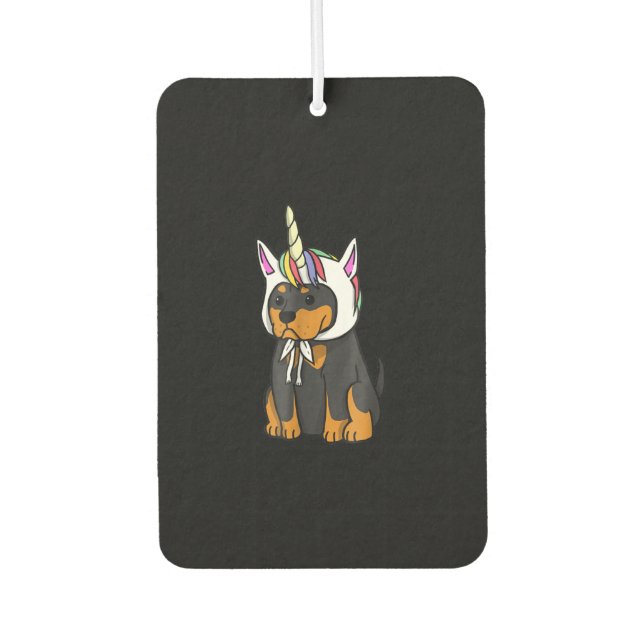 Rottweiler Unicorn Autolufterfrischer (Vorderseite)