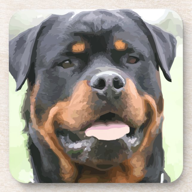 Rottweiler Untersetzer (Vorderseite)