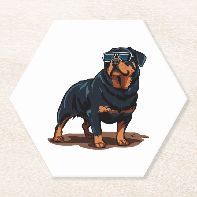 Rottweiler Untersetzer (Vorderseite)