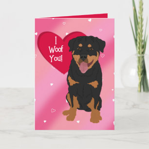 Rottweiler Valentinstag Dankeskarte