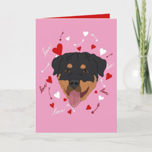 Rottweiler Valentinstag Feiertagskarte