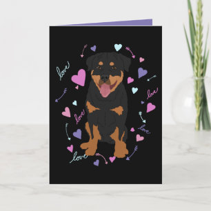 Rottweiler Valentinstag Feiertagskarte