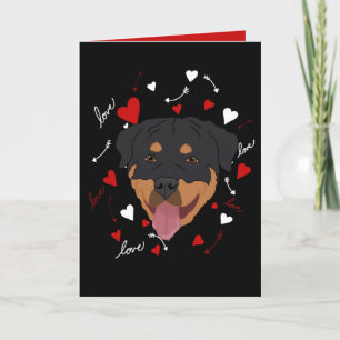 Rottweiler Valentinstag Feiertagskarte