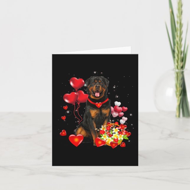 Rottweiler Valentinstag Fun Dog Valentine Geschenk Karte (Vorderseite)