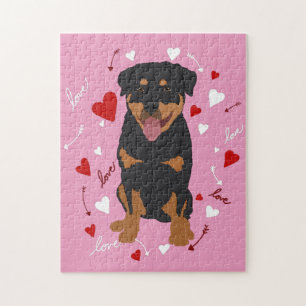Rottweiler Valentinstag Puzzle
