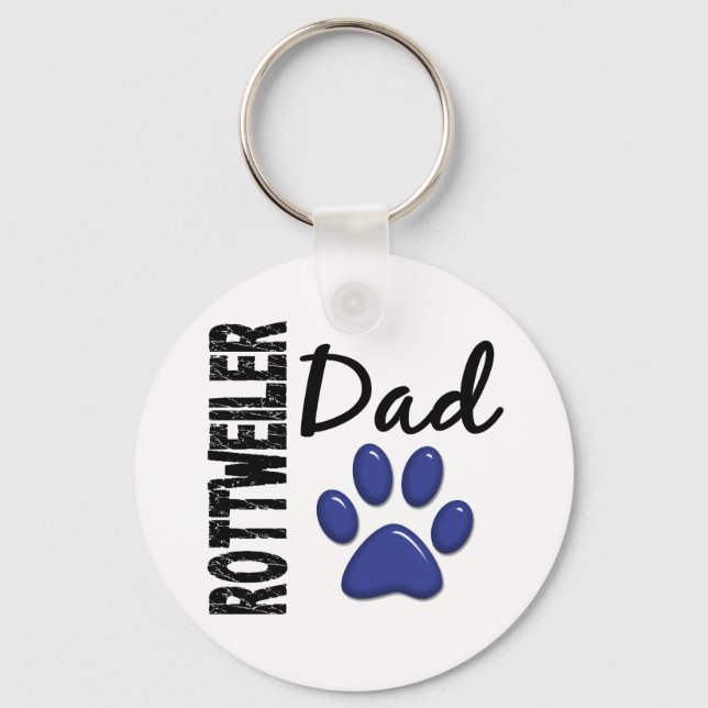 Rottweiler Vater 2 Schlüsselanhänger (Vorderseite)