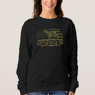 Rottweiler Vater Camouflage American Flag Patrioti Sweatshirt