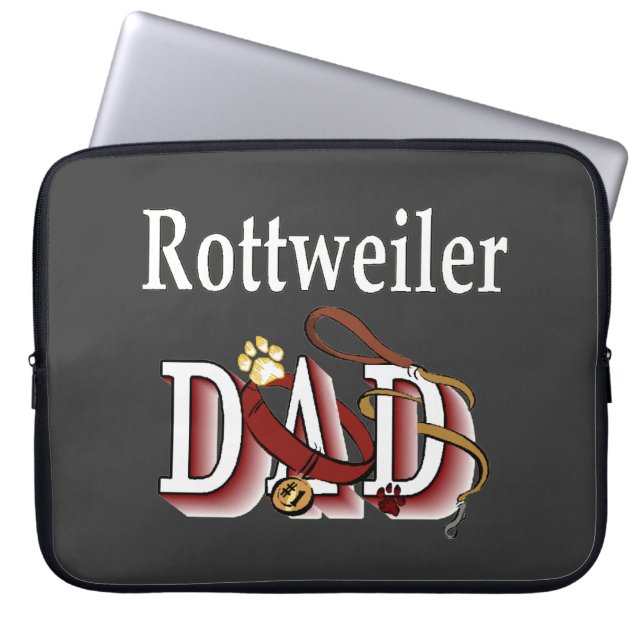 Rottweiler Vater Geschenke Laptopschutzhülle (Vorderseite)