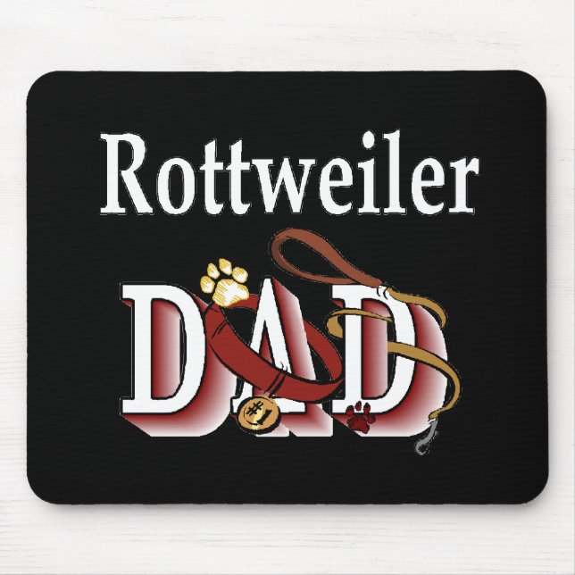 Rottweiler Vater Geschenke Mousepad (Vorne)