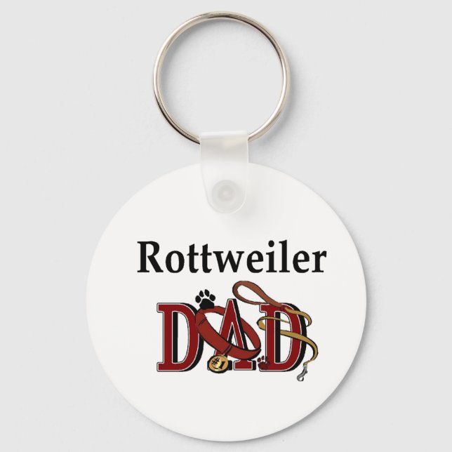 Rottweiler Vater Geschenke Schlüsselanhänger (Vorderseite)