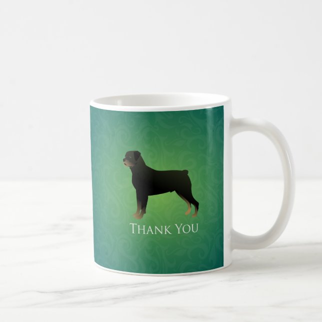 Rottweiler Vielen Dank, Design Kaffeetasse (Rechts)