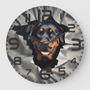 Rottweiler Wall Clock Große Wanduhr
