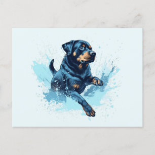 Rottweiler Wassersport Postkarte
