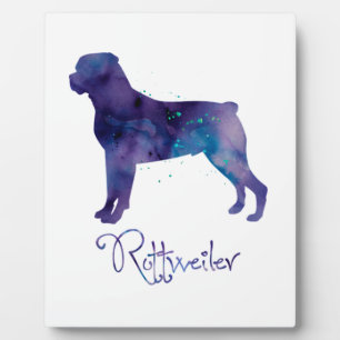 Rottweiler Watercolor Fotoplatte