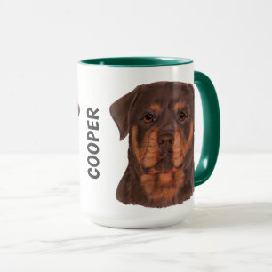 Rottweiler Watercolor Personalisierte Mug Tasse