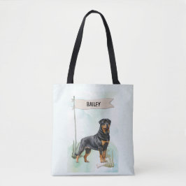 Rottweiler Watercolor Personalized Dog