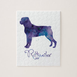 Rottweiler Watercolor Puzzle