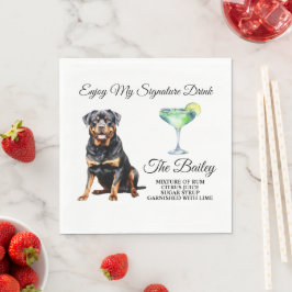 Rottweiler Wedding Signature Drink Serviette