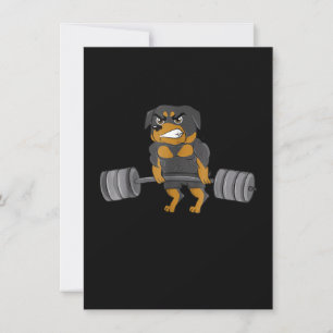 Rottweiler Weightlift-Bodybuilding Dankeskarte