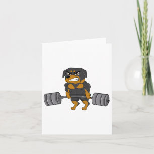 Rottweiler Weightlift Bodybuilding Hundeshirt für Karte