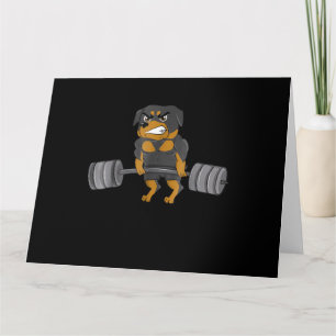 Rottweiler Weightlift-Bodybuilding Karte