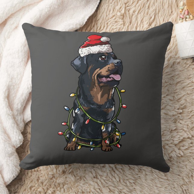 Rottweiler Weihnachten Geschenk X-Mas Hunde Kostüm Kissen (Decke)