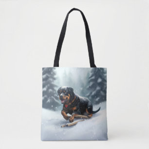 Rottweiler Weihnachten Schnee Winter Kissenhülle