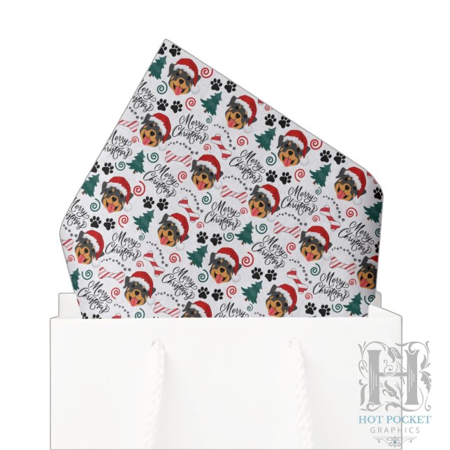 Rottweiler Weihnachts-Tissue-Papier Seidenpapier (Von Creator hochgeladen)