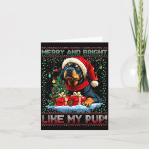 Rottweiler-Weihnachtsbaum-Dekorationen Hunde-Liebh Karte