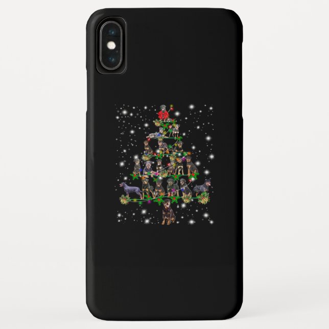 Rottweiler Weihnachtsbaum, gedeckt durch Blitzlich Case-Mate iPhone Hülle (Rückseite)