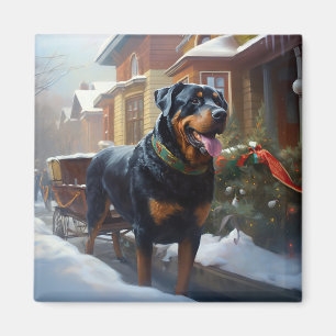 Rottweiler Weihnachtsfeiertage Magnet