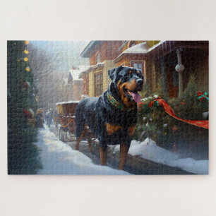 Rottweiler Weihnachtsfeiertage Puzzle