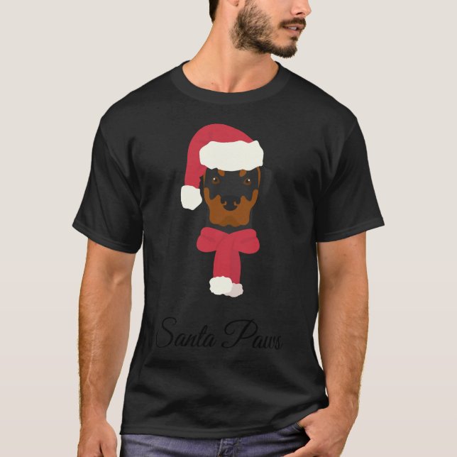 Rottweiler Weihnachtsfotografie Hund mit dem Weihn T-Shirt (Vorderseite)