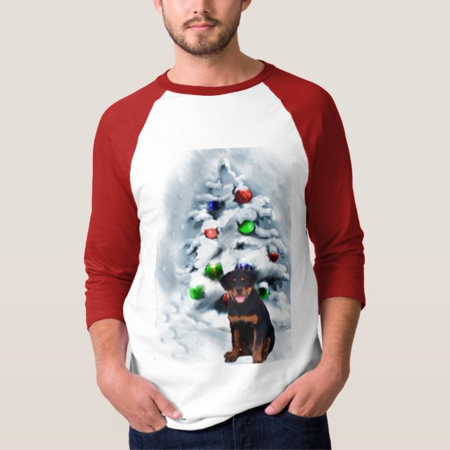 Rottweiler Weihnachtsgeschenke T-Shirt (Vorderseite)