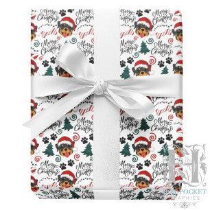 Rottweiler Weihnachtsgeschenkpapier Geschenkpapier