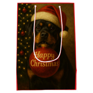 Rottweiler-Weihnachtsgeschenktüte  Mittlere Geschenktüte
