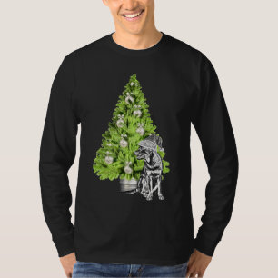 Rottweiler Weihnachtslandschaft mit Christbaum und T-Shirt