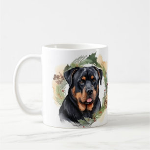 Rottweiler Weihnachtsmann Festliche Jungfrau Kaffeetasse