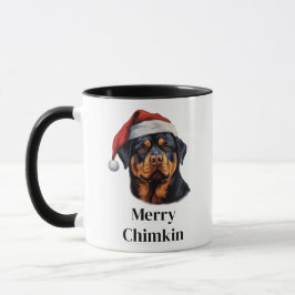 Rottweiler Weihnachtsmannmütze Christmas Dog Tasse