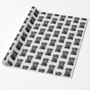 Rottweiler WeihnachtsPackpapier Geschenkpapier