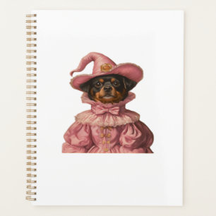 Rottweiler-Welpe als rosa Hexe verkleidet ? Cute H Planer