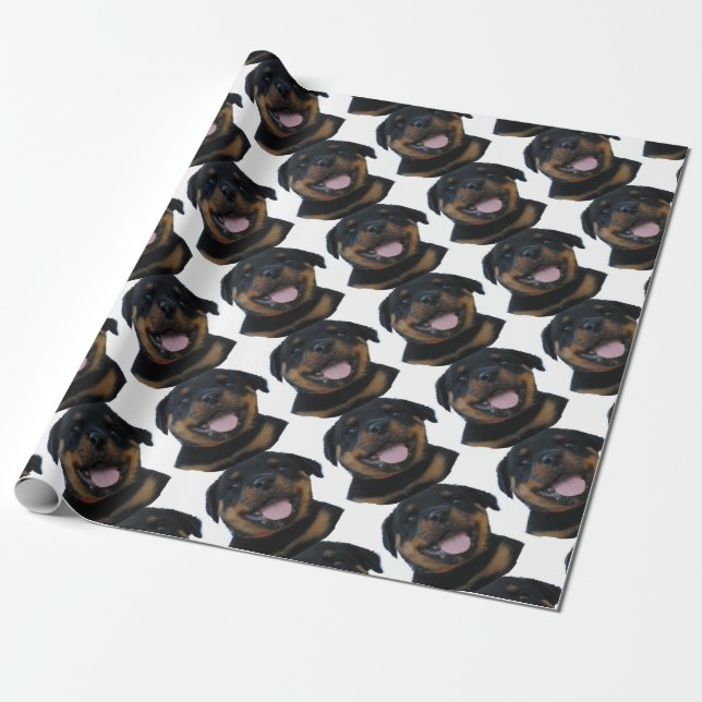 rottweiler Welpe Geschenkpapier (Ungerollt)