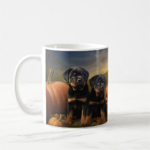 Rottweiler Welpe Herbst Delight Pumpen Kaffeetasse