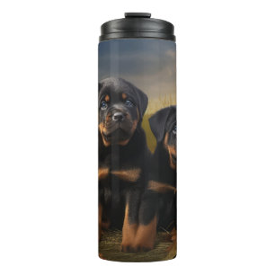 Rottweiler Welpe Herbst Delight Pumpen Thermosbecher