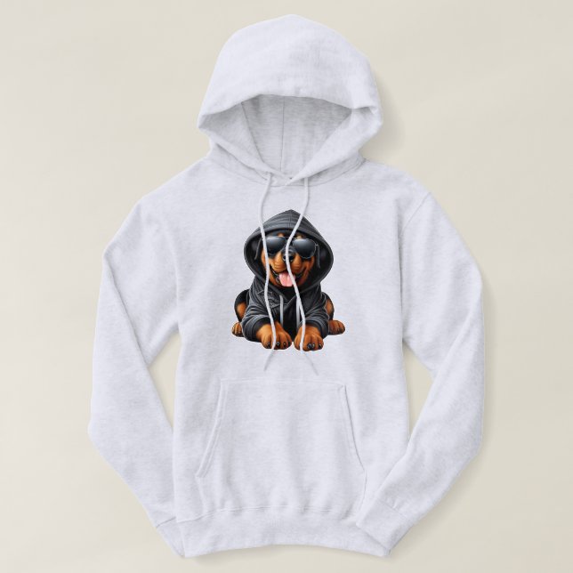 Rottweiler Welpe in Hooded Sweatshirt (Design vorne)